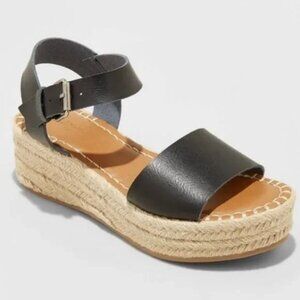 NWOT Universal Thread Rae Faux Leather Espadrille Platform Pumps - 7